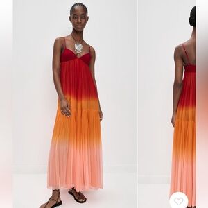 LESLIE AMON CARIOCA DRESS IN SUNRISE, SIZE SMALL